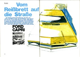 Ford Capri - vom Reissbrett auf die Strasse - Hobby 3/1973 - Seiten 62 und 63 Ford Capri - vom Reissbrett auf die Strasse - Hobby 3/1973 - Seiten 62 und 63
