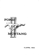 Ford Mustang - Pressemitteilung (1964) Ford Mustang - Pressemitteilung (1964)