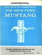 Ford Mustang - Technische Beschreibung (1964, engl) Ford Mustang - Technische Beschreibung (1964, engl)