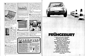 Frühgeburt - Autonova GT - Hobby 15/1974 - Seiten 38 und 39 Frühgeburt - Autonova GT - Hobby 15/1974 - Seiten 38 und 39