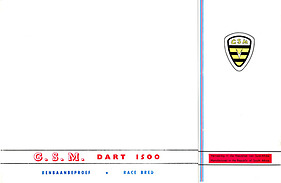 GSM Dart 1500 - Verkaufsprospekt (1964, engl.) GSM Dart 1500 - Verkaufsprospekt (1964, engl.)