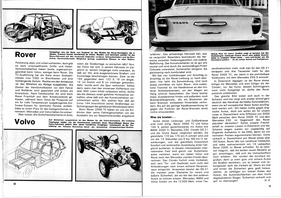 Gedanke Sicherheit - Volvo 144 S gegen Rover 2000 TC von 1966 - Hobby 24 1966 - Seiten 50 und 51 Gedanke Sicherheit - Volvo 144 S gegen Rover 2000 TC von 1966 - Hobby 24 1966 - Seiten 50 und 51