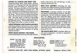 Ginetta G4 - Broschüre (1964, engl.) - Seite 2