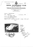 Ginetta G4 - Homologationsformular (1962, engl.)
