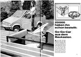 Go-Go-Car aus dem Baukasten - AWS Piccolo - Hobby 12/1970 - Seiten 66 und 67 Go-Go-Car aus dem Baukasten - AWS Piccolo - Hobby 12/1970 - Seiten 66 und 67