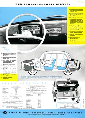 Goggomobil T700 - Faltprospekt (1959) - Rückseite Goggomobil T700 - Faltprospekt (1959) - Rückseite