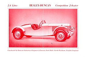 Healey-Duncan 2.4 Litre Competition 2-Seater - Verkaufsprospekt (1947, engl.) Healey-Duncan 2.4 Litre Competition 2-Seater - Verkaufsprospekt (1947, engl.)