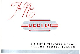 Healey Tickford Saloon 2,4 Litre - Verkaufsprospekt (1951, engl.) Healey Tickford Saloon 2,4 Litre - Verkaufsprospekt (1951, engl.)