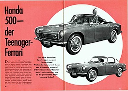 Honda 500 - der Teenager-Ferrari - Hobby 12/1963 - Seiten 32 und 33 Honda 500 - der Teenager-Ferrari - Hobby 12/1963 - Seiten 32 und 33