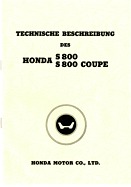 Honda S800 - technische Daten (1966) Honda S800 - technische Daten (1966)