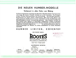 Humber Katalog (1930) - Seite 2 Humber Katalog (1930) - Seite 2