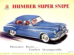 Humber Super Snipe (1954) - Faltprospekt (franz.) Humber Super Snipe (1954) - Faltprospekt (franz.)