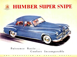 Humber Super Snipe - Verkaufsprospekt (1954, franz.) Humber Super Snipe - Verkaufsprospekt (1954, franz.)
