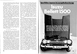 Isuzu Bellett 1500 - sportlicher Japaner im europäischen Anzug (im historischen Test) - Hobby 17/1965 - Seite 61 Isuzu Bellett 1500 - sportlicher Japaner im europäischen Anzug (im historischen Test) - Hobby 17/1965 - Seite 61