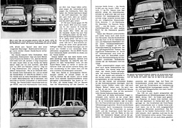 Japans Super-Mini gegen Englands klassischen Mini - Honda N360 kontra Austin Mini - Hobby 8/1968 - Seiten 82 und 83 Japans Super-Mini gegen Englands klassischen Mini - Honda N360 kontra Austin Mini - Hobby 8/1968 - Seiten 82 und 83