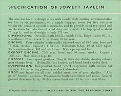 Jowett Javelin - Verkaufsprospekt (1947, engl.) - Seite 4 Jowett Javelin - Verkaufsprospekt (1947, engl.) - Seite 4