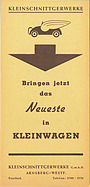 Kleinschnittger - Verkaufsprospekt (1955) Kleinschnittger - Verkaufsprospekt (1955)
