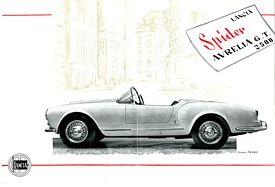 Lancia Aurelia GT 2500 Spider - Verkaufsprospekt (1954, ital.) Lancia Aurelia GT 2500 Spider - Verkaufsprospekt (1954, ital.)