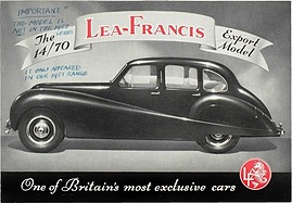 Lea-Francis 14/70 - Verkaufsprospekt (1952, engl.) Lea-Francis 14/70 - Verkaufsprospekt (1952, engl.)
