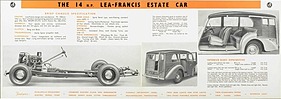 Lea-Francis 14 hp Estate Car - Verkaufsprospekt (1951, engl.) - Seiten 2 und 3 (ausgeklappt) Lea-Francis 14 hp Estate Car - Verkaufsprospekt (1951, engl.) - Seiten 2 und 3 (ausgeklappt)