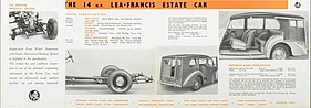 Lea-Francis 14 hp Estate Car - Verkaufsprospekt (1951, engl.) - Seiten 2 und 3 Lea-Francis 14 hp Estate Car - Verkaufsprospekt (1951, engl.) - Seiten 2 und 3