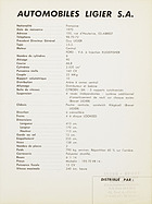 Ligier JS2 Prototyp – Verkaufsprospekt (1970, franz.)