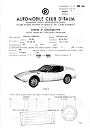 Lombardi 850 Grand Prix - FIA Datenblatt (1969, ital.) Lombardi 850 Grand Prix - FIA Datenblatt (1969, ital.)