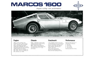Marcos 1600 - Prospekt (englisch, 1967) Marcos 1600 - Prospekt (englisch, 1967)