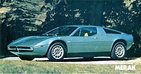 Maserat Merak - Verkaufsbrochüre 1975 (engl., ital.) Maserat Merak - Verkaufsbrochüre 1975 (engl., ital.)
