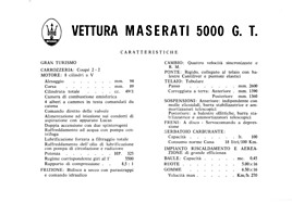 Maserati 5000 GT (1962) - technische Daten Maserati 5000 GT (1962) - technische Daten
