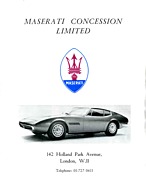Maserati - Verkaufsübersicht (1969, engl.) Maserati - Verkaufsübersicht (1969, engl.)