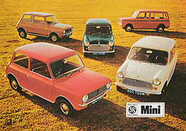 Mini – Verkaufsprospekt (1974, engl.) – Seite 1 Mini – Verkaufsprospekt (1974, engl.) – Seite 1