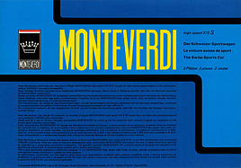 Monteverdi High Speed 375 S – Verkaufsprospekt (1970, deutsch, franz., engl.) Monteverdi High Speed 375 S – Verkaufsprospekt (1970, deutsch, franz., engl.)