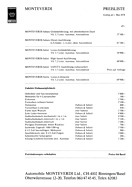 Monteverdi Preisliste (1978) Monteverdi Preisliste (1978)