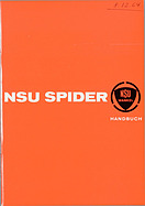 NSU Wankel Spider - Handbuch (1964) NSU Wankel Spider - Handbuch (1964)
