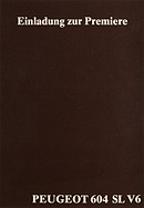 Peugeot 604 SL V6 – Verkaufsprospekt (1975) Peugeot 604 SL V6 – Verkaufsprospekt (1975)
