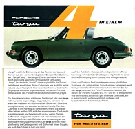 Porsche 911 Targa - Verkaufsprospekt (1967) Porsche 911 Targa - Verkaufsprospekt (1967)
