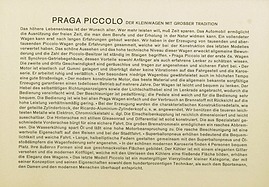Praga Piccolo (1933) - Verkaufsprospekt - Seite 2 Praga Piccolo (1933) - Verkaufsprospekt - Seite 2