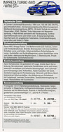 Preisliste Subaru Impreza WRX STi - Auszug (Schweiz, 2001) Preisliste Subaru Impreza WRX STi - Auszug (Schweiz, 2001)
