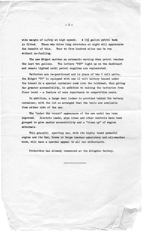 Presseankündigung MG TC 1945 (englisch) - Seite 2 Presseankündigung MG TC 1945 (englisch) - Seite 2