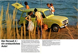 Renault 4 - Verkaufsprospekt (1968) - Seiten 2 und 3 Renault 4 - Verkaufsprospekt (1968) - Seiten 2 und 3