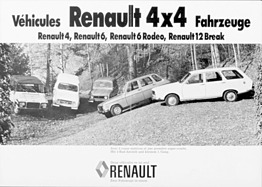 Renault 4x4 Fahrzeuge - Sinpar-Broschüre (1977, franz., deutsch) Renault 4x4 Fahrzeuge - Sinpar-Broschüre (1977, franz., deutsch)