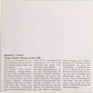 Renault 5 Turbo 1 - Verkaufsprospekt (1980) - Seite 03 Renault 5 Turbo 1 - Verkaufsprospekt (1980) - Seite 03