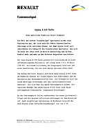 Renault-Alpine A 610 - Pressecommuniqué (1991) Renault-Alpine A 610 - Pressecommuniqué (1991)