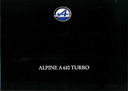 Renault-Alpine A 610 Turbo - Prospekt (1992, franz.) Renault-Alpine A 610 Turbo - Prospekt (1992, franz.)