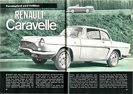 Renault Caravelle - Paradepferd wird Vollblut - Hobby 9/1962 - Seiten 52 und 53 Renault Caravelle - Paradepferd wird Vollblut - Hobby 9/1962 - Seiten 52 und 53