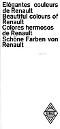 Renault - Farbkarte (1962, engl. franz., ital. deutsch) Renault - Farbkarte (1962, engl. franz., ital. deutsch)