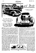 The Autocar May 1936 - Front Wheel Drive Cord Saloon (Road Test)