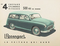 Rosengart 4CV (1953) - Verkaufsprospekt (franz.) Rosengart 4CV (1953) - Verkaufsprospekt (franz.)