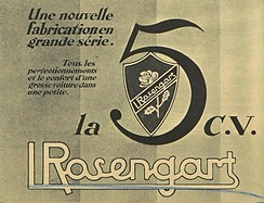 Rosengart 5CV (1932) - Verkaufsprospekt (franz.) Rosengart 5CV (1932) - Verkaufsprospekt (franz.)